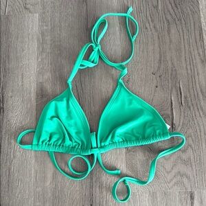 Vibrant Green Triangle Bikini Top
